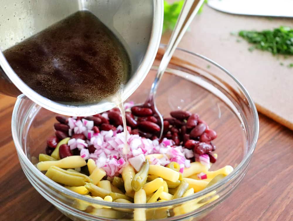 Combining marinade and beans