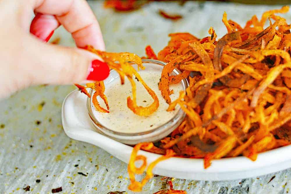 Spiralized Sweet Potato Fries