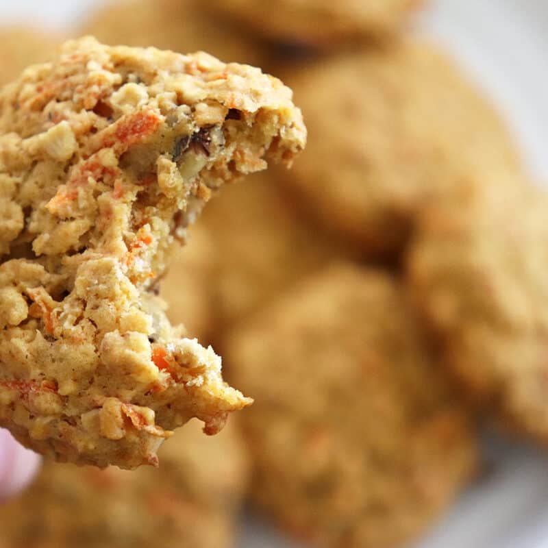 Vegan Carrot Cake Oatmeal Cookies HERO SHOT
