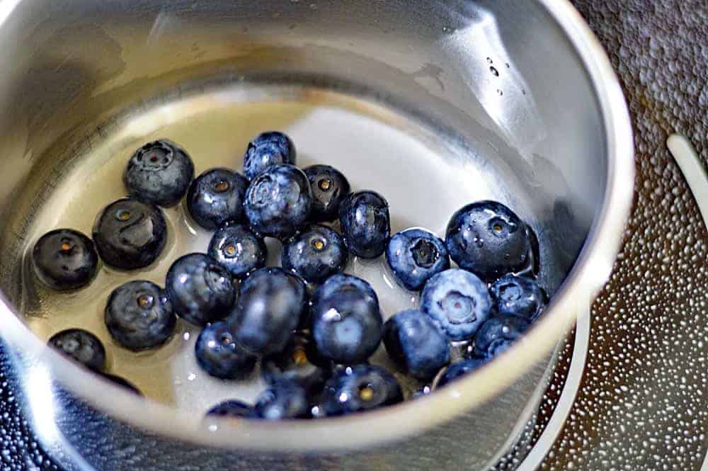 Vegan Blueberry Lemon Streusel Muffins with Blueberry Butter