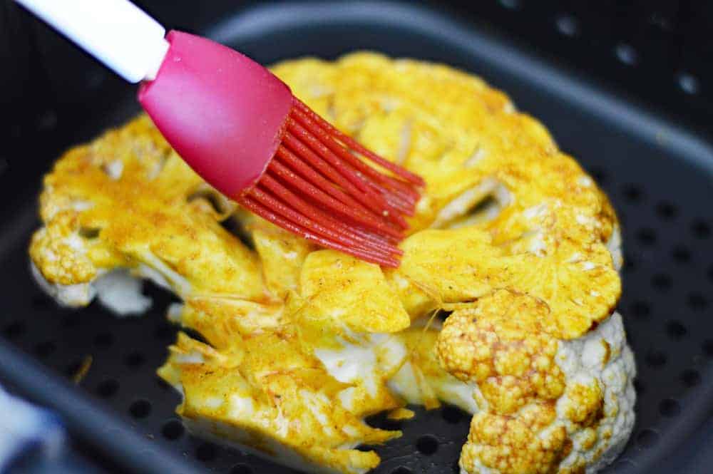 Air Fryer Fried Turmeric Cauliflower Steaks