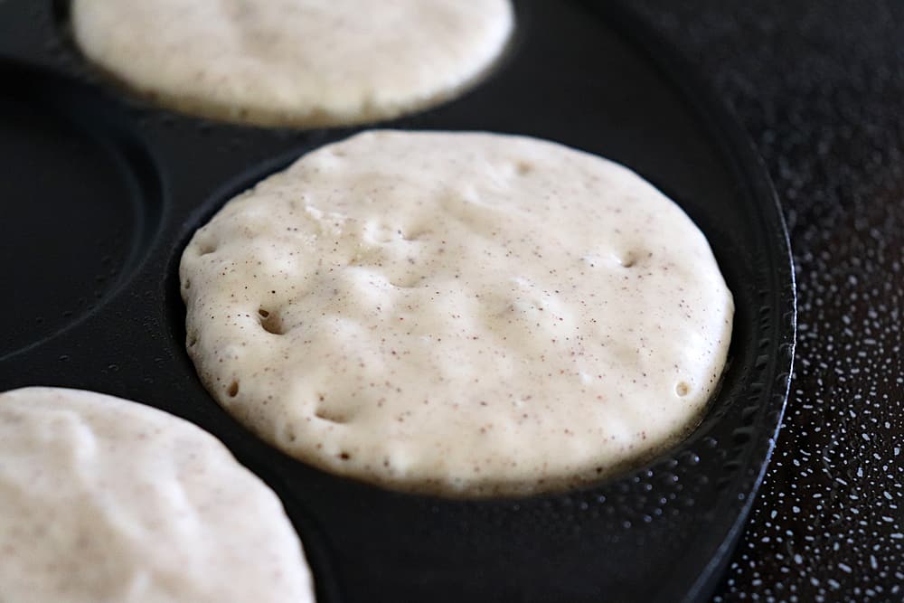 Bubbles forming in the pancake