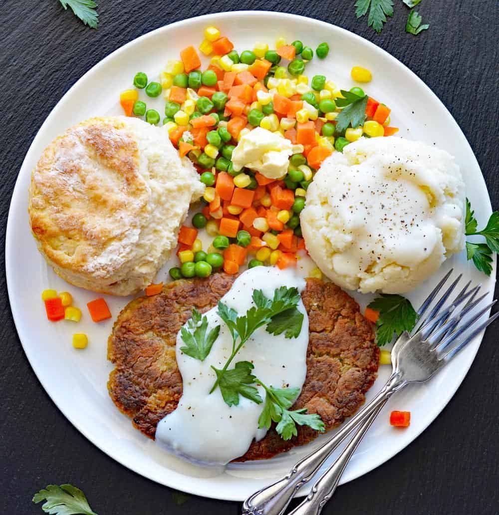 Vegan Chickpea Fried Steak