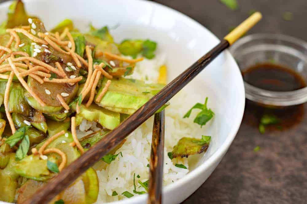 Stir Fried Broccoli Stems