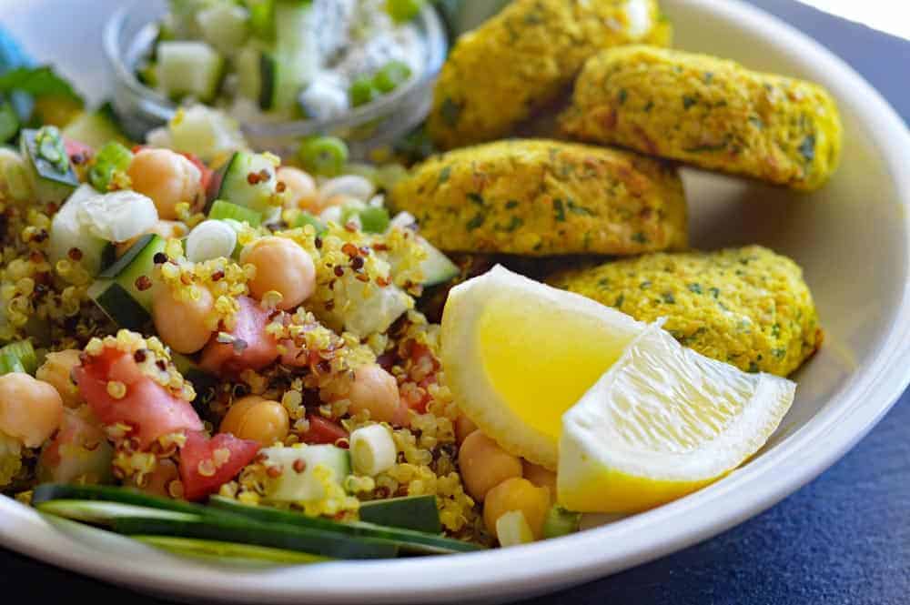 Golden Turmeric Air Fryer Fried Falafel