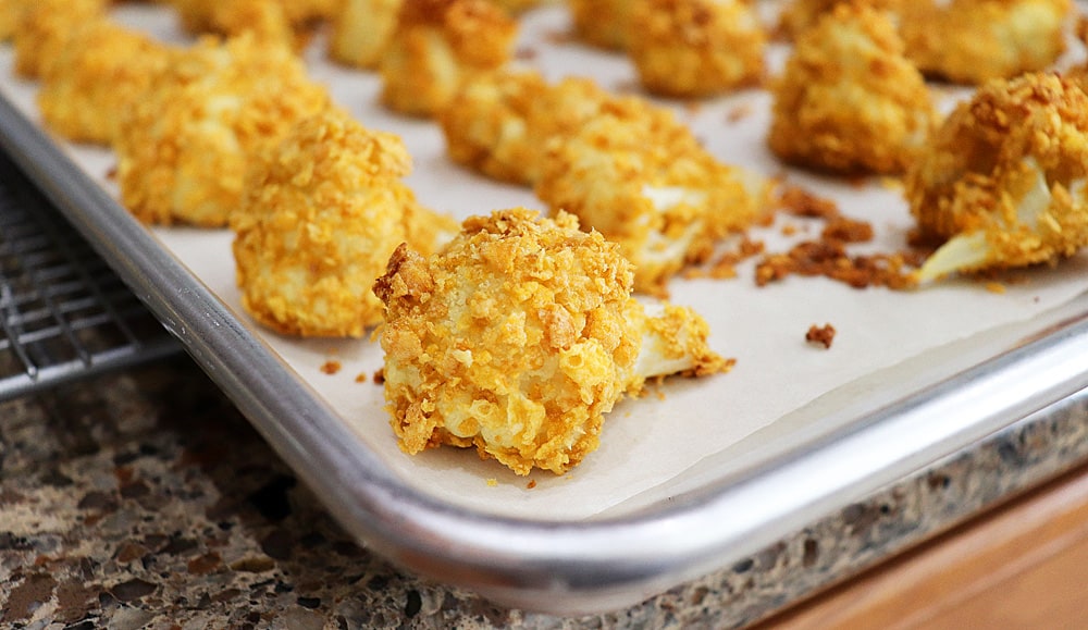 Coated cauliflower