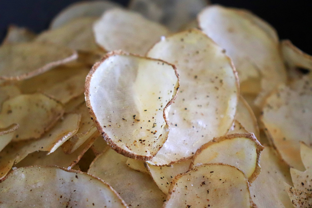Close up of seasoned chips
