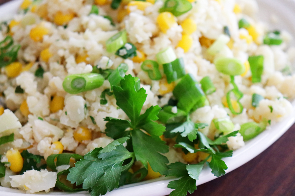 Vegan Corn Fried Cauliflower Rice HERO