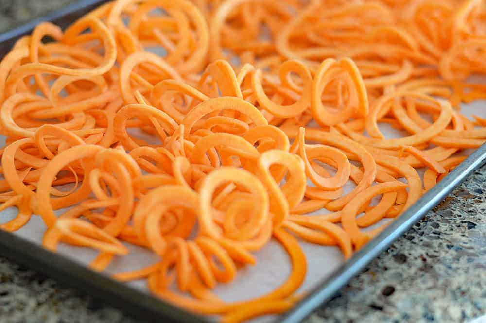 Spiralized Sweet Potato Fries
