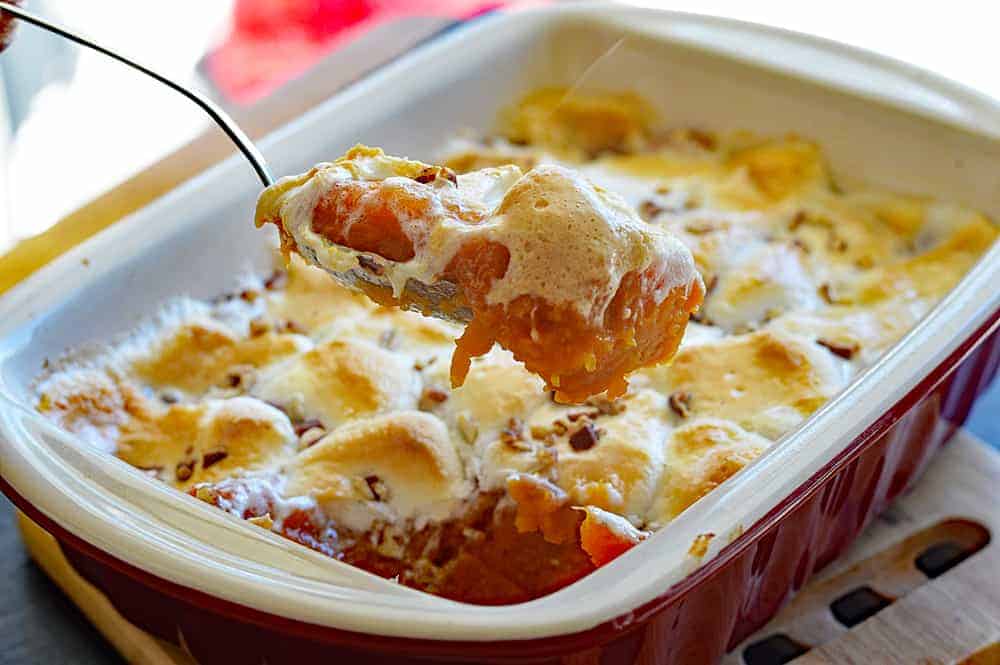 VEGAN Sweet Potato Casserole with Marshmallows