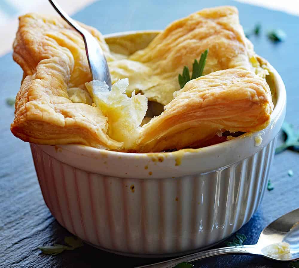 Vegan Pot Pie with Puff Pastry Crust