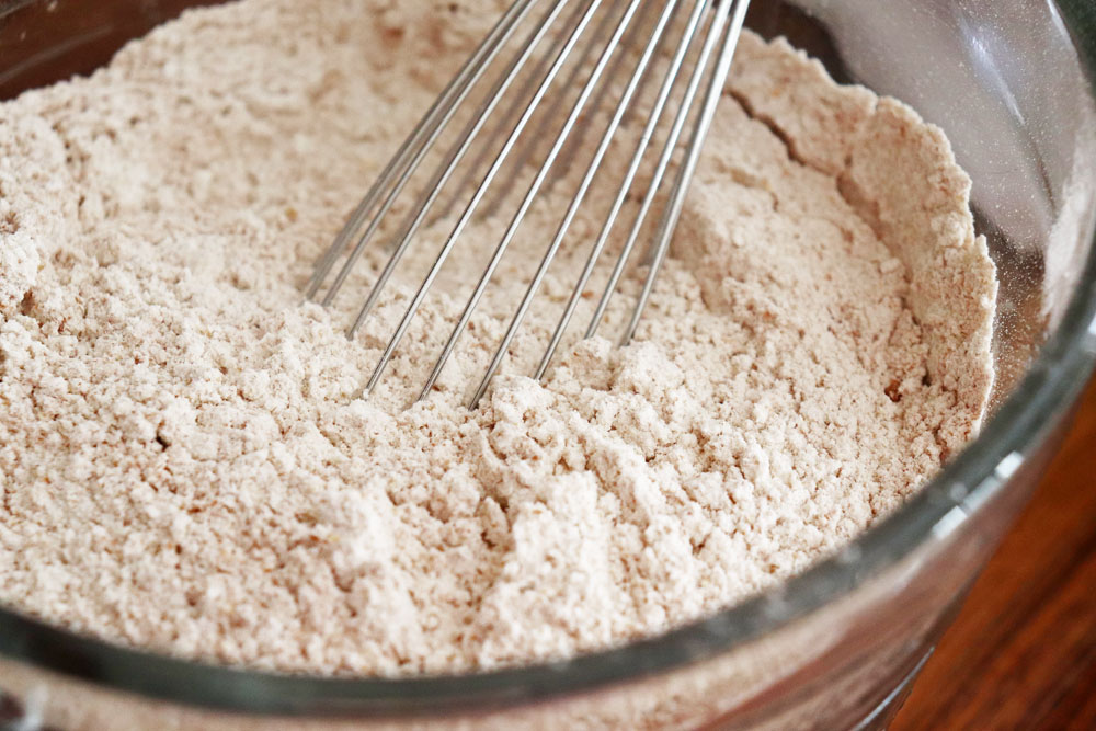 Whisking together the dry ingredients