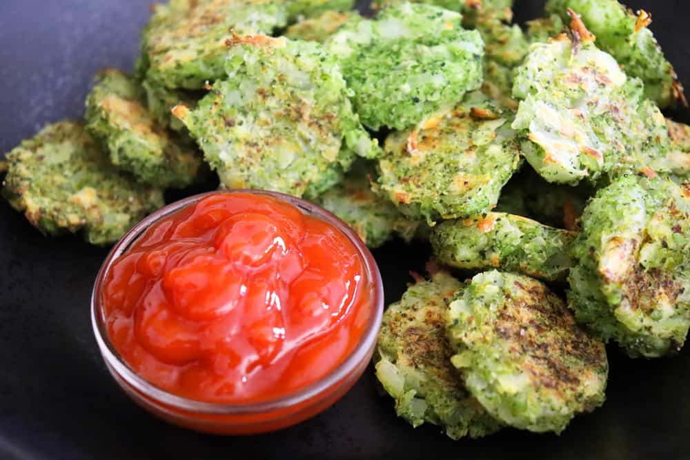 Final Broccoli Tots Shot with Ketchup