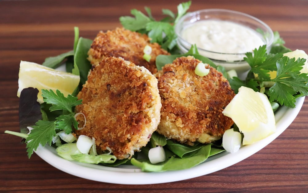 Beauty shot of Hearts of Palm Cakes