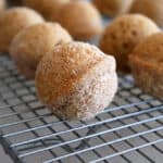 Baked Baked Apple Cider Doughnut Holes on rack