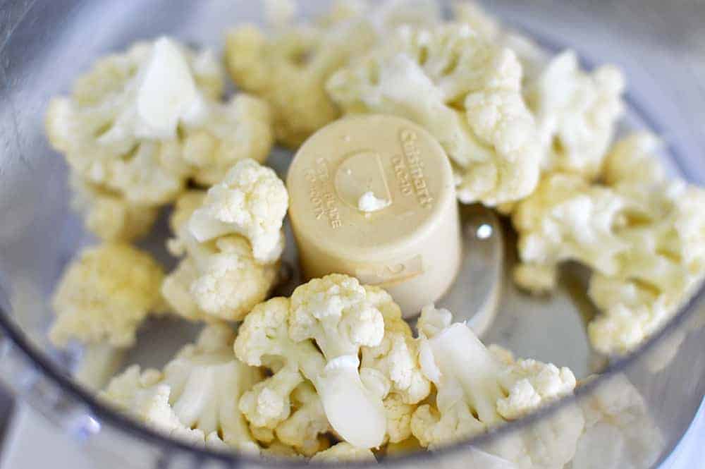 Cauliflower Florets in a Food Processor