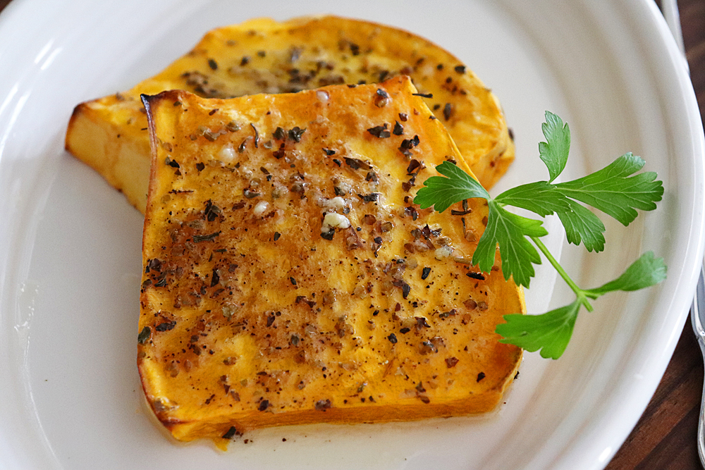 Garlic Butter Butternut Squash "Steaks"