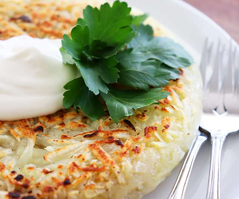 Crispy Vegan Skillet Hash Browns Hero Shot