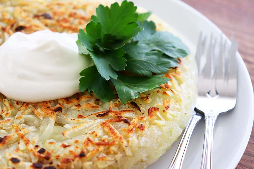 Crispy Vegan Skillet Hash Browns Hero Shot
