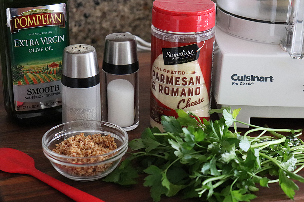 Ingredients for Easy Parsley Pesto Pasta Recipe