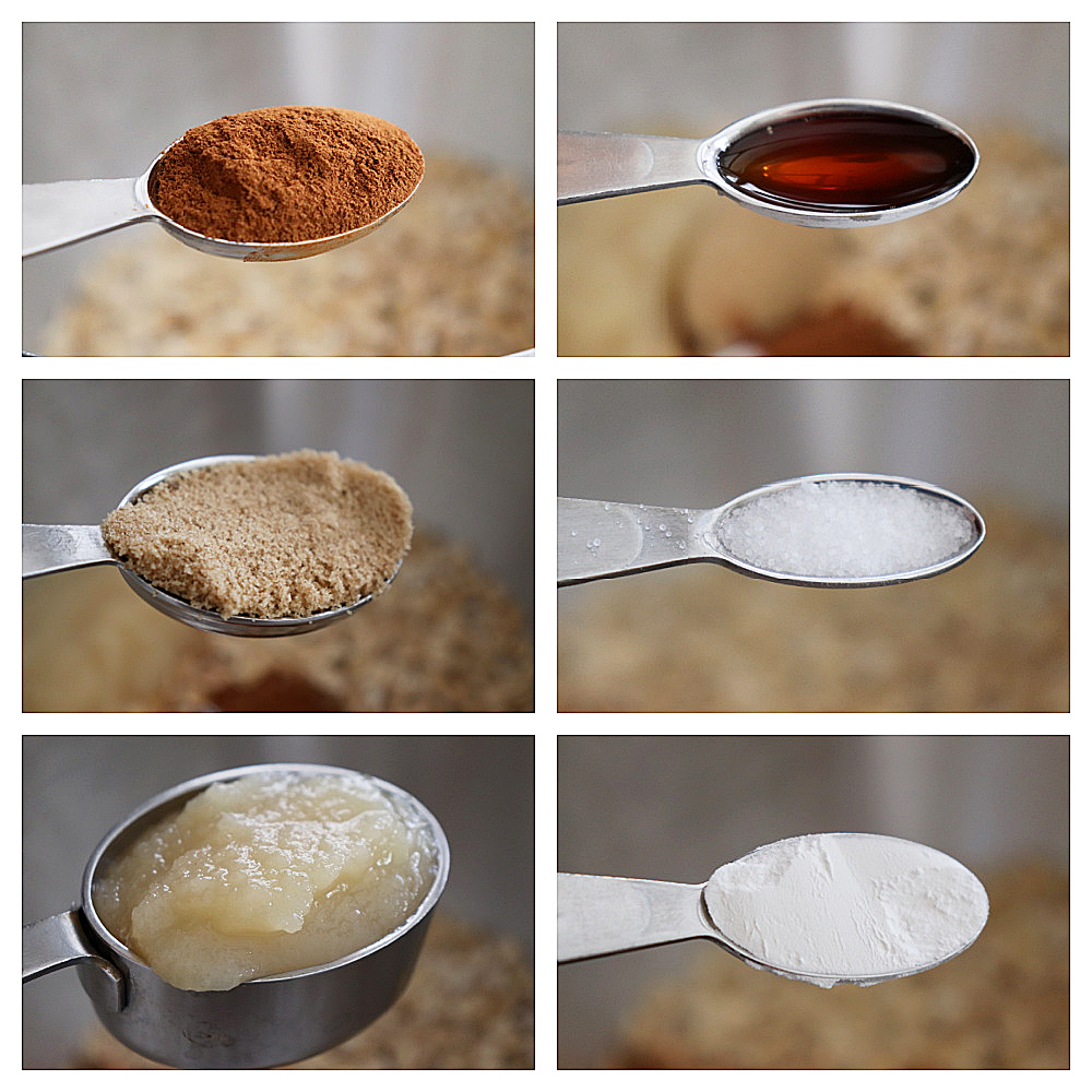 Ingredients for Vegan Baked Carrot Cake Oatmeal