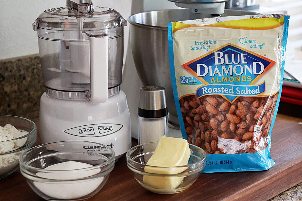 Ingredients for Easy Almond Crescent Cookies Recipe