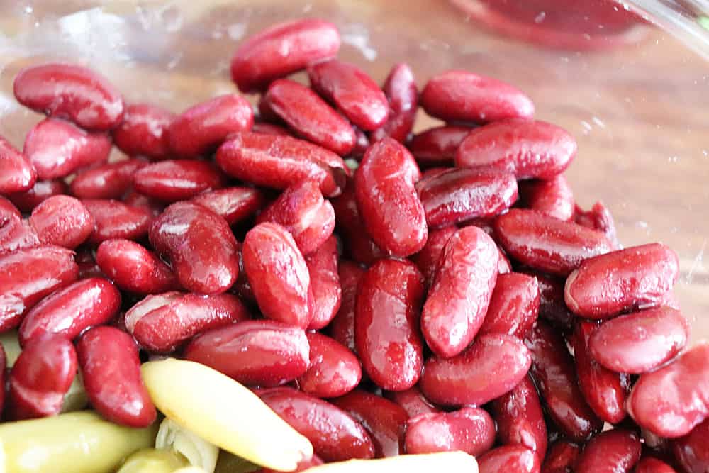 Kidney Beans in a glass bowl