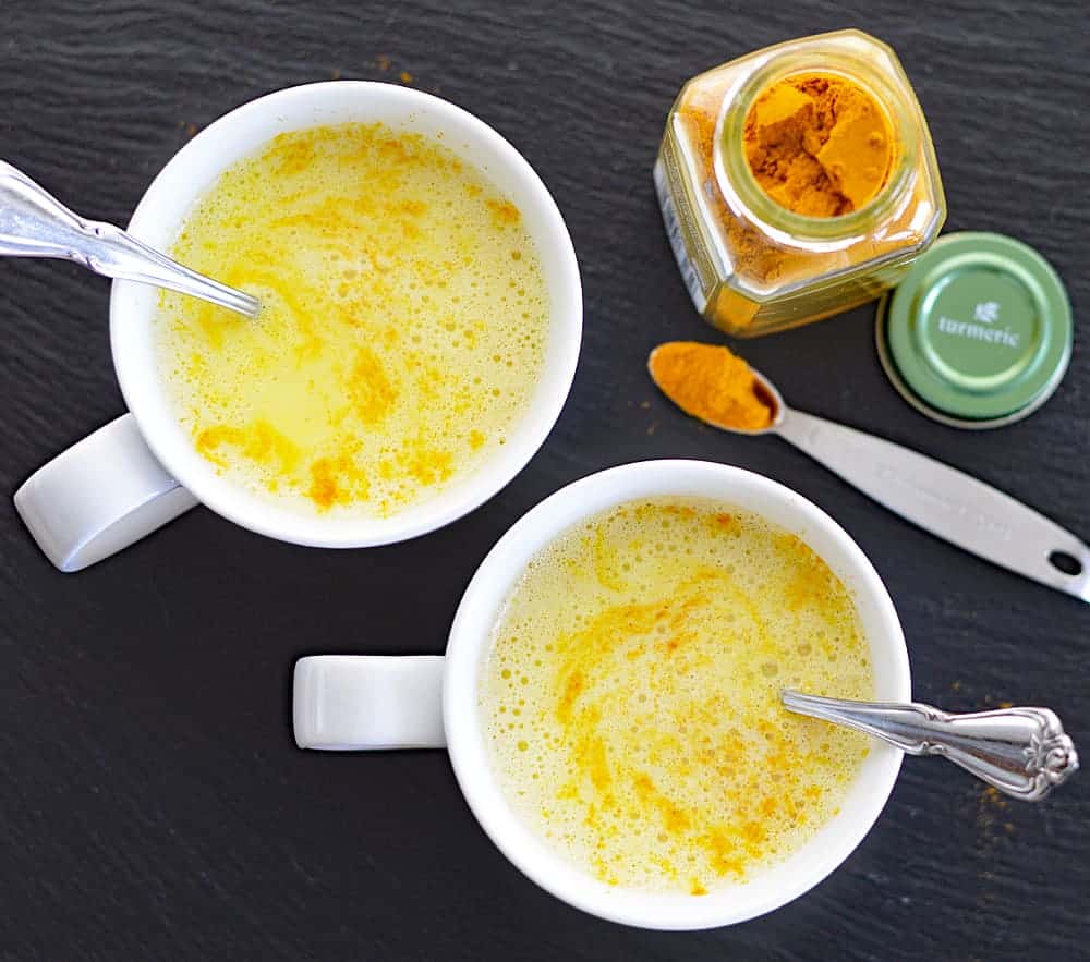 Vegan Golden Milk (Hot or Iced) Overhead