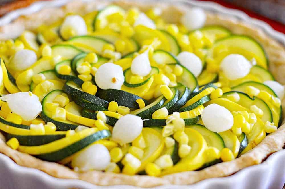 Vegan Summer Squash and Corn Tart