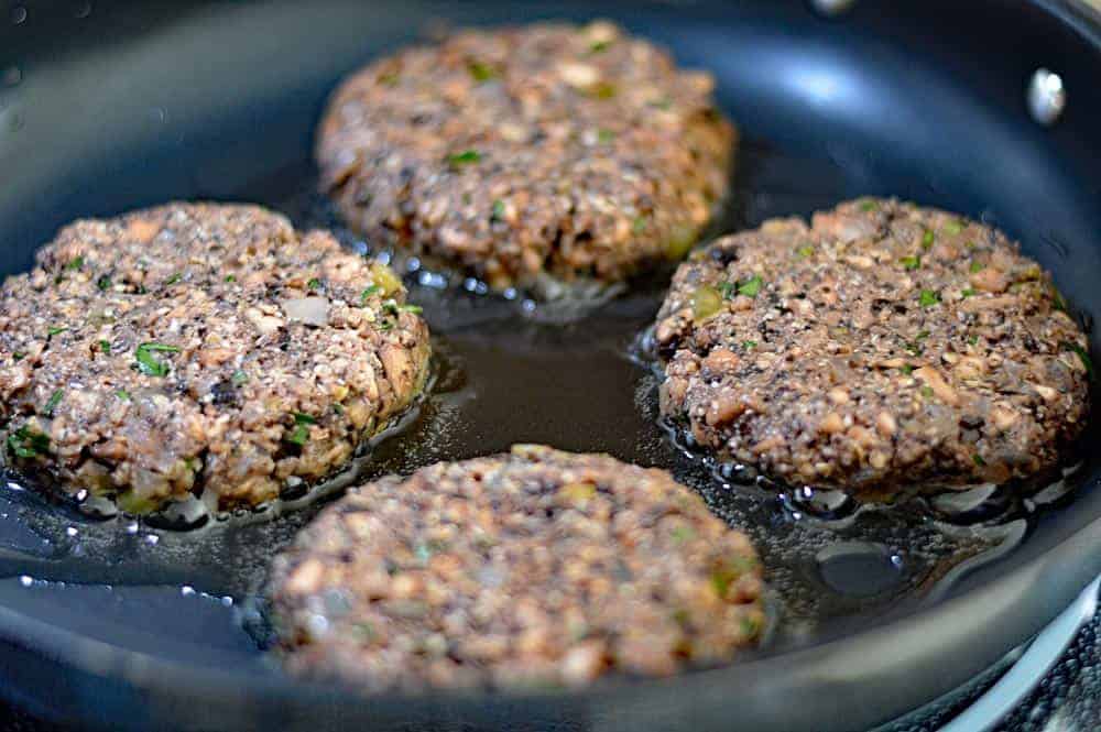 Vegan Hamburger Steaks with Onion Mushroom Gravy
