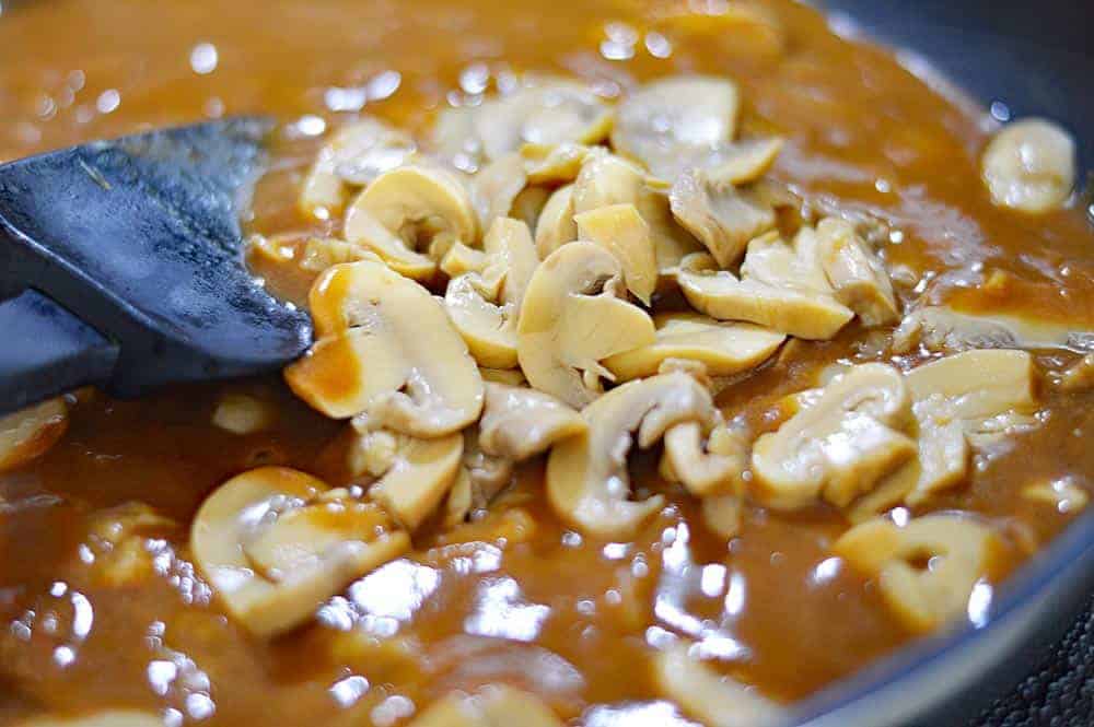Vegan Hamburger Steaks with Onion Mushroom Gravy