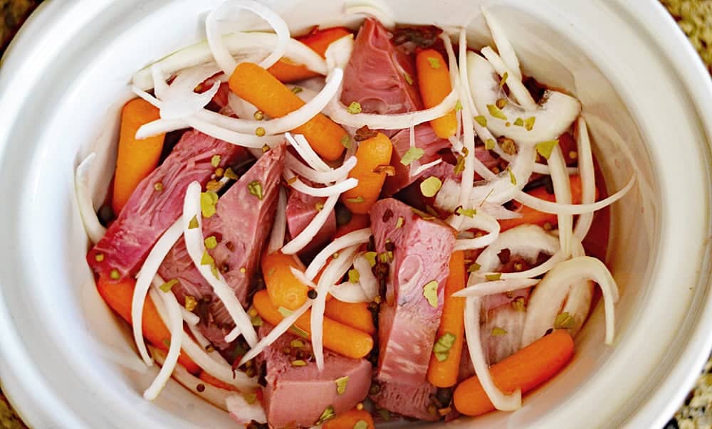 Slow Cooker Corned Jackfruit and Cabbage
