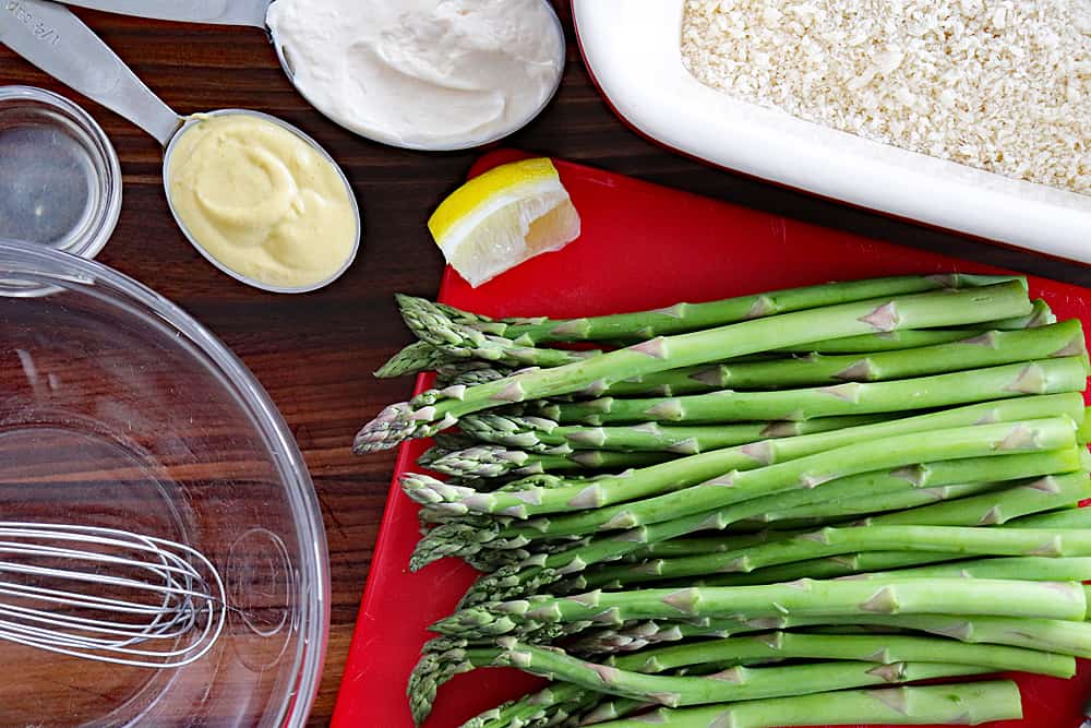 Ingredients for Panko Roasted Asparagus