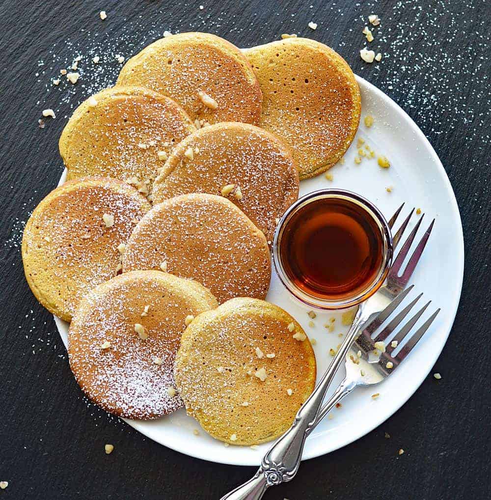 Vegan Silver Dollar Pumpkin Pancakes