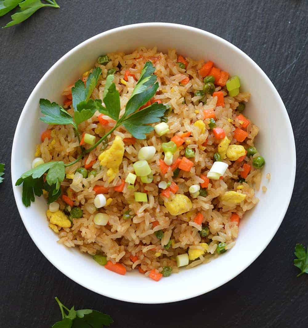 Better Than Panda Express Fried Rice Final Overhead Shot