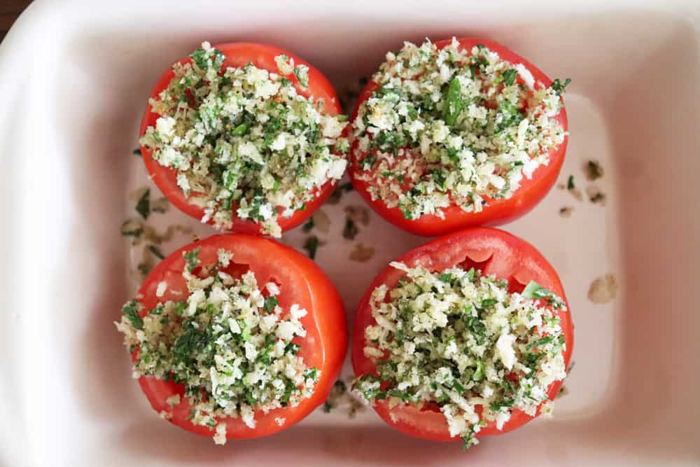 Tomatoes ready to bake