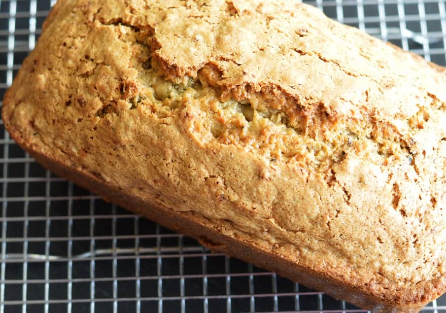 Overhead view of Zucchini Bread Recipe