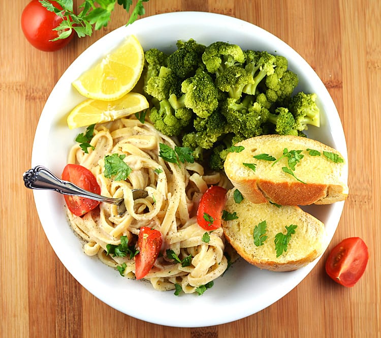 White Bean Fettuccine Alfredo