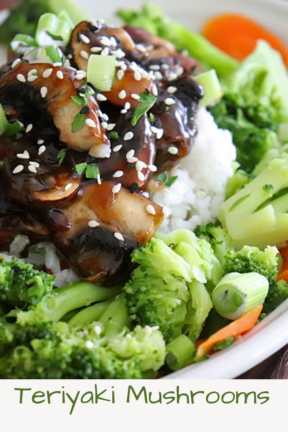 PIN for Easy Vegan Teriyaki Mushrooms