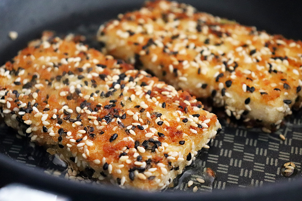 Pan Seared Sesame Crusted Tofu Steaks
