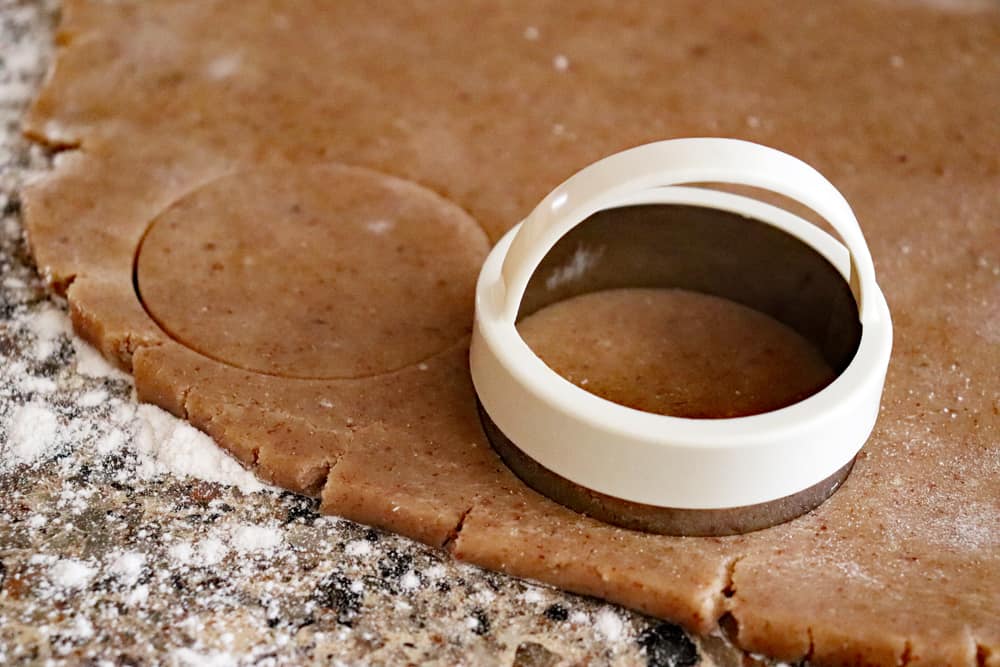 Rolling the dough and cutting out rounds