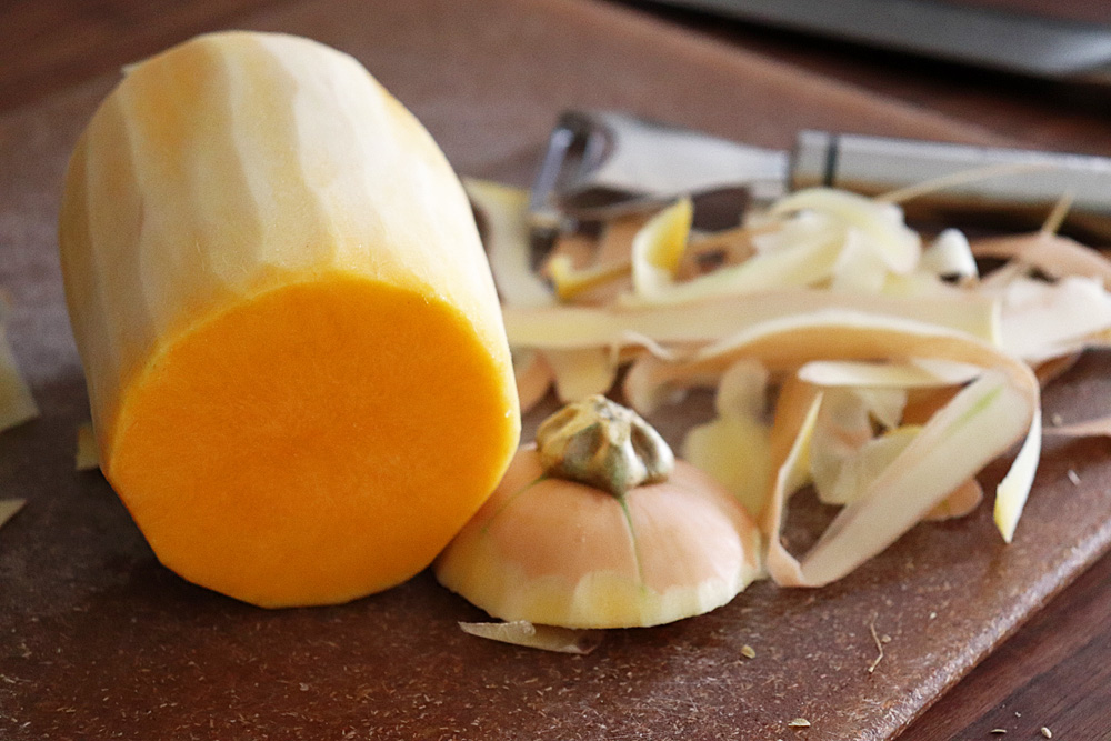 Peel the squash