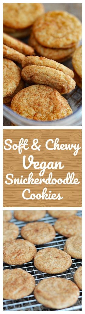 Soft and Chewy Vegan Snickerdoodle Cookies