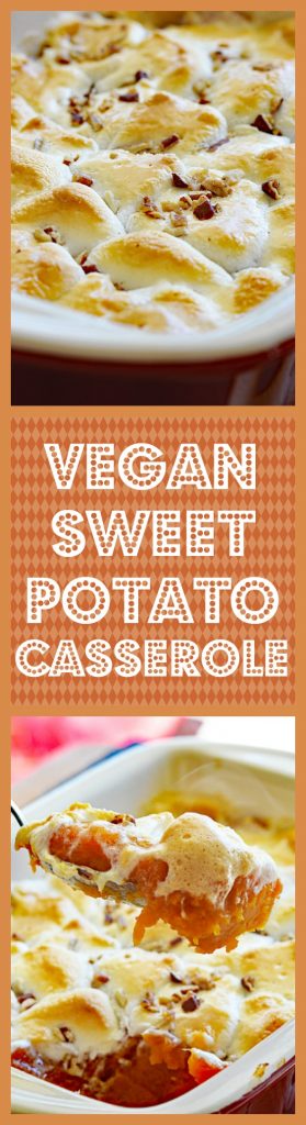 VEGAN Sweet Potato Casserole with Marshmallows