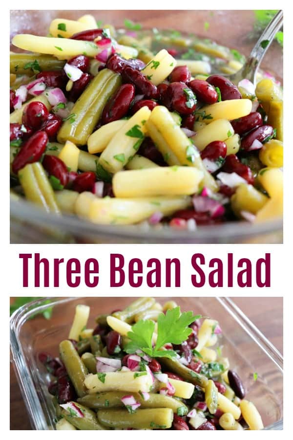 Pinterest Image for Three Bean Salad