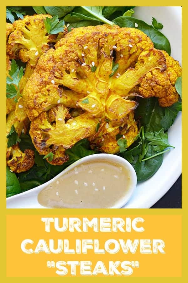 Air Fryer Fried Turmeric Cauliflower Steaks