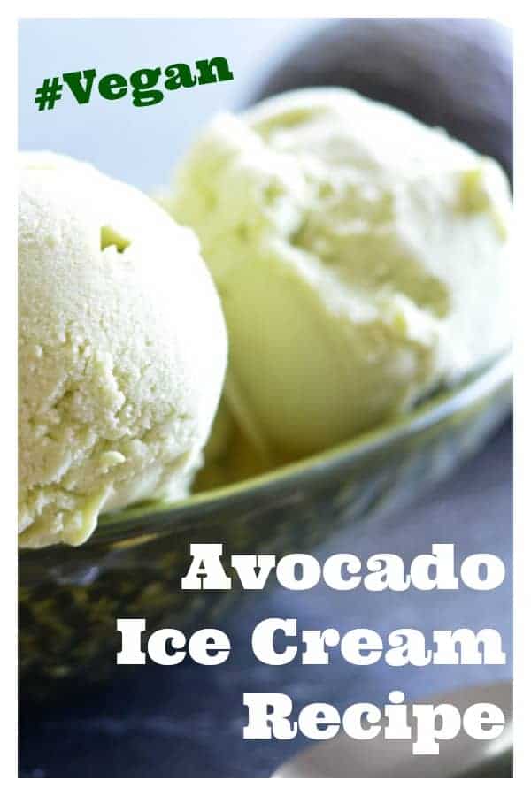 Pinterest picture of Vegan Avocado Ice Cream Recipe