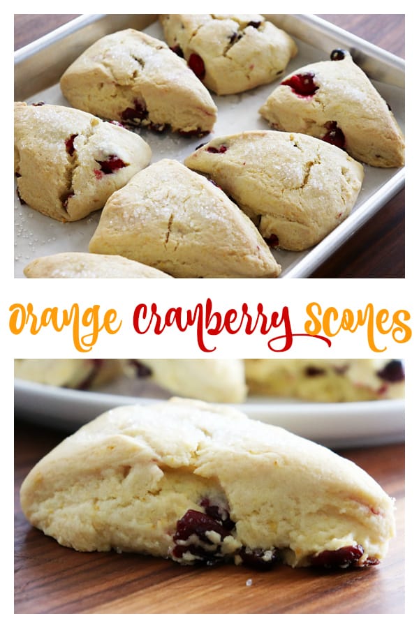 Pinterest image for Vegan Orange Cranberry Scones