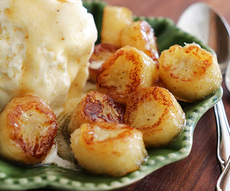 Plated Brown Sugar Bananas Recipe