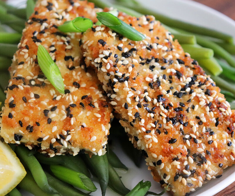 Pan Seared Sesame Crusted Tofu Steaks Hero Shot
